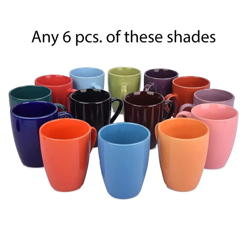 Ceramic Ceramic Coffee Mug (300 mL Each,Multicolor) - Set Of Six media 8