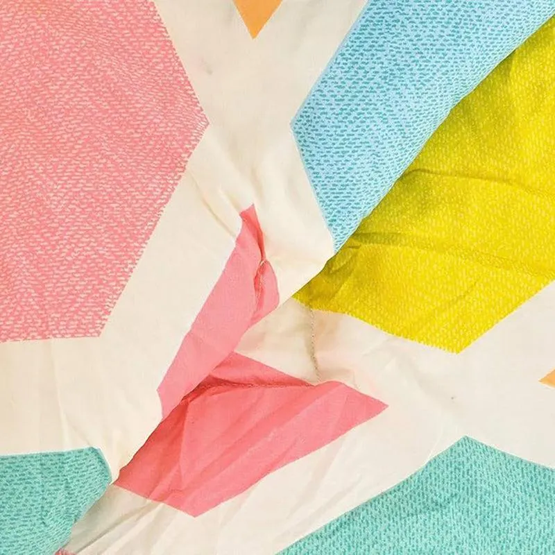 Watercolor Hexagons Geometric Microfiber Comforter - 150 GSM media 3