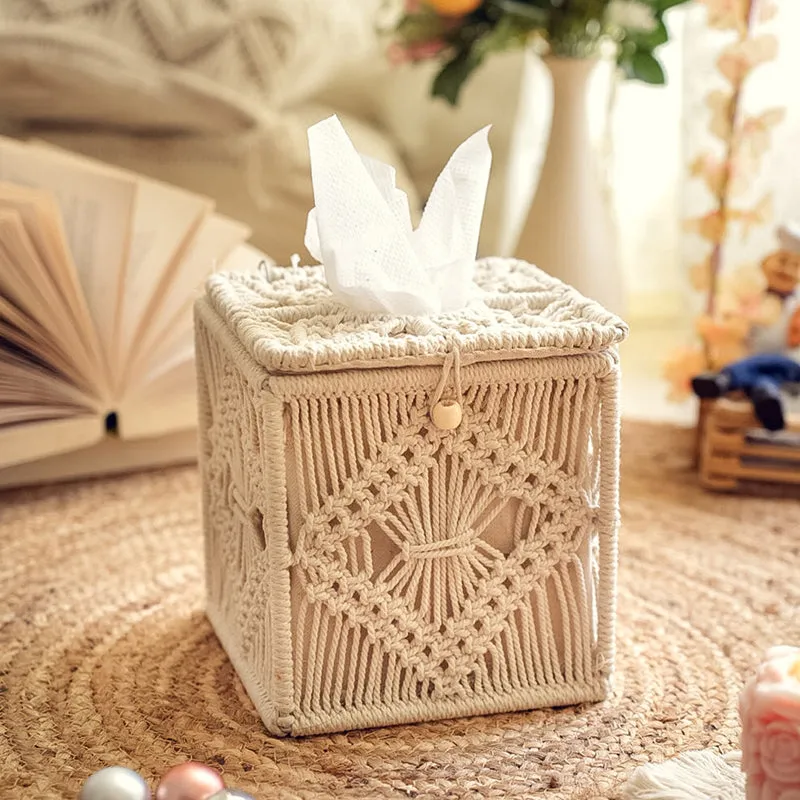 Jahan Macrame Tissue Holder media 1