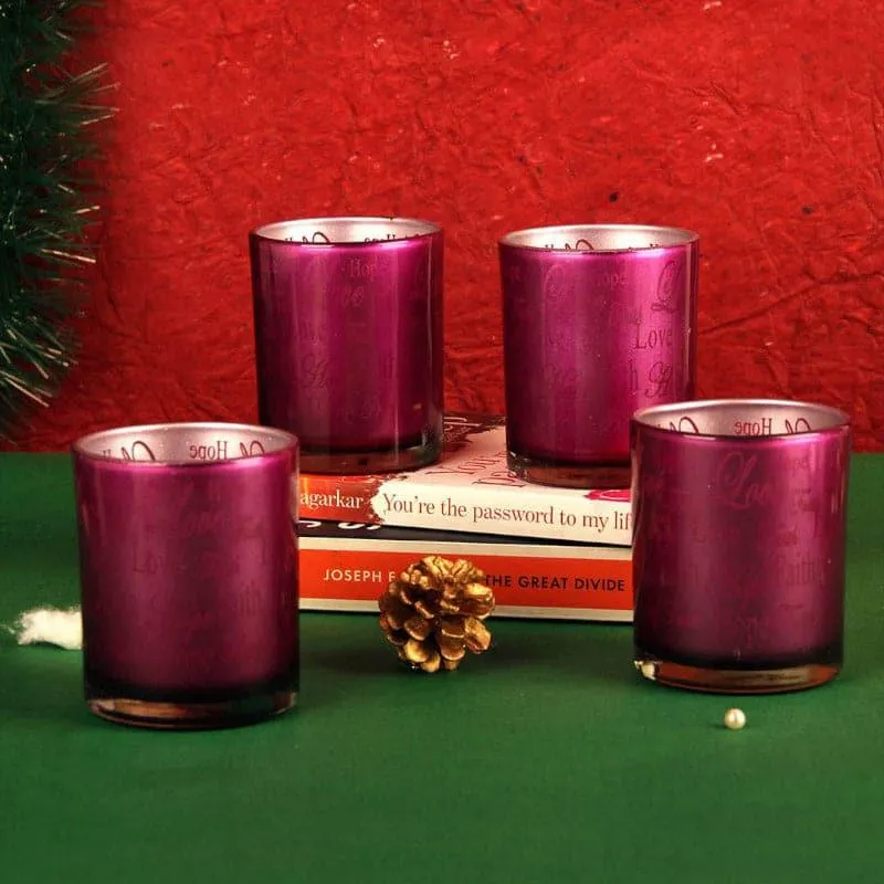 Love Lasso Tealight Candle Holder - Set Of Four media 1