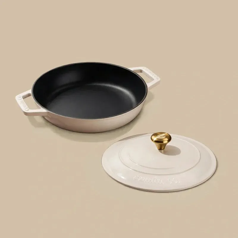 Cumin Co Enamel Cast Iron Braiser(White) - 4000 mL media 4
