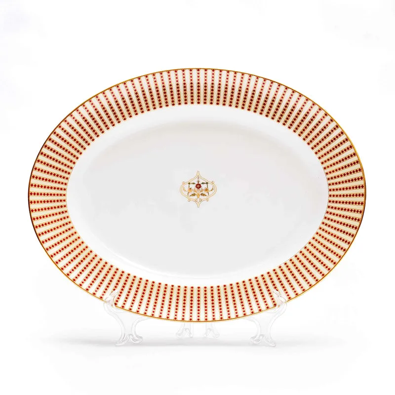 Gilded 24k Gold Brushed Porcelain Dinner Set - 33 Piece Set media 12