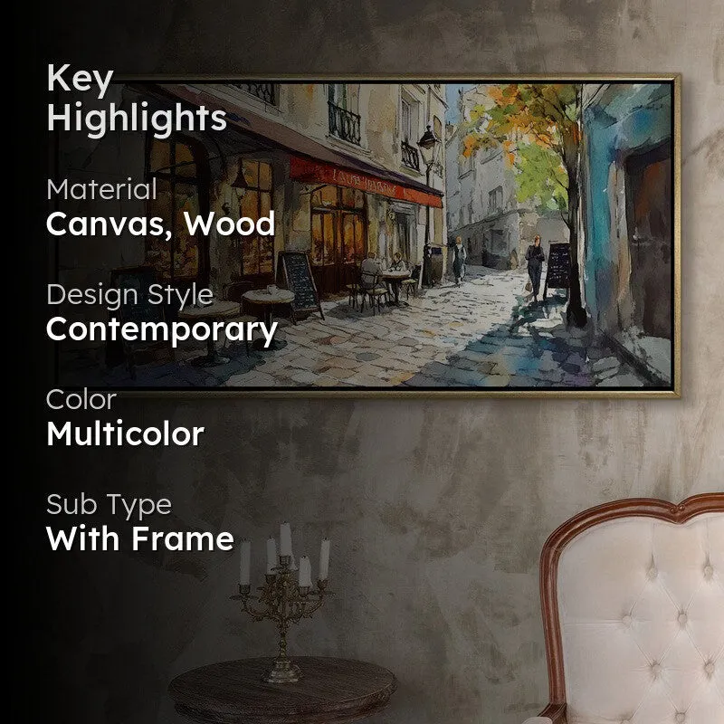Ruelette Canvas Wall Painting With Frame media 2