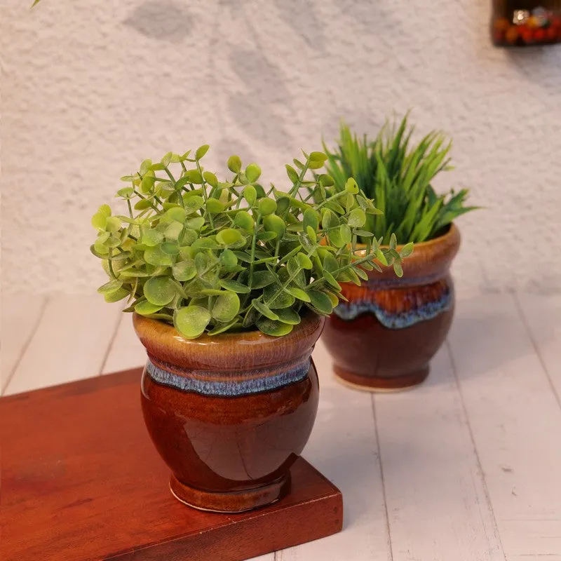 OpulentLeaf Ceramic Planters - Set Of Two media 3