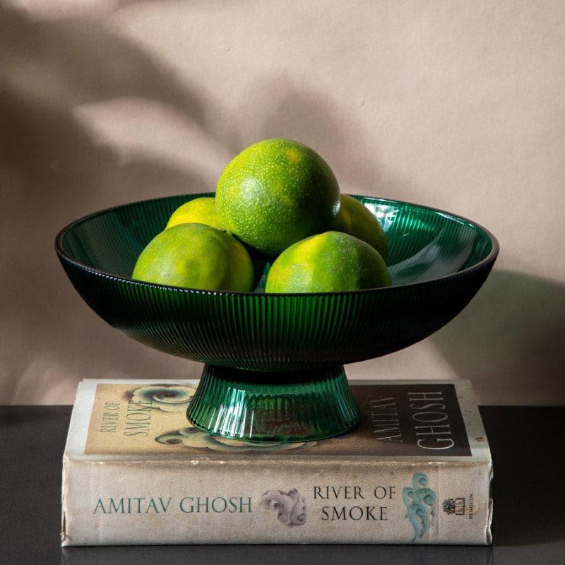 Ribbed Glass Fruit Bowls - Green media 4