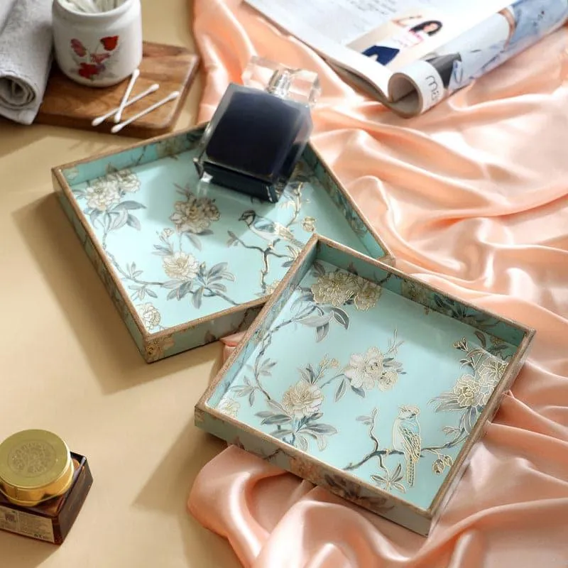 Chroma Floral Serving Tray - Set Of Two media 3