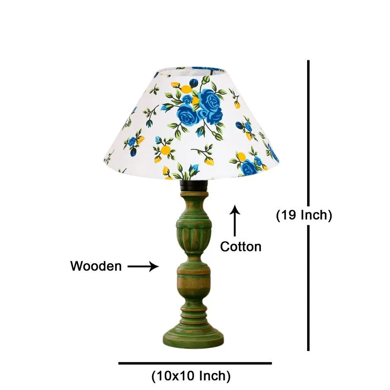 Arvello Evara Floral Wooden Table Lamp - Multicolor media 8