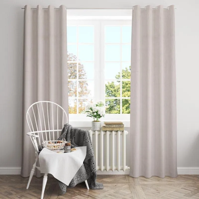 Kumudini Solid Curtain (Beige) - Set Of Two media 1
