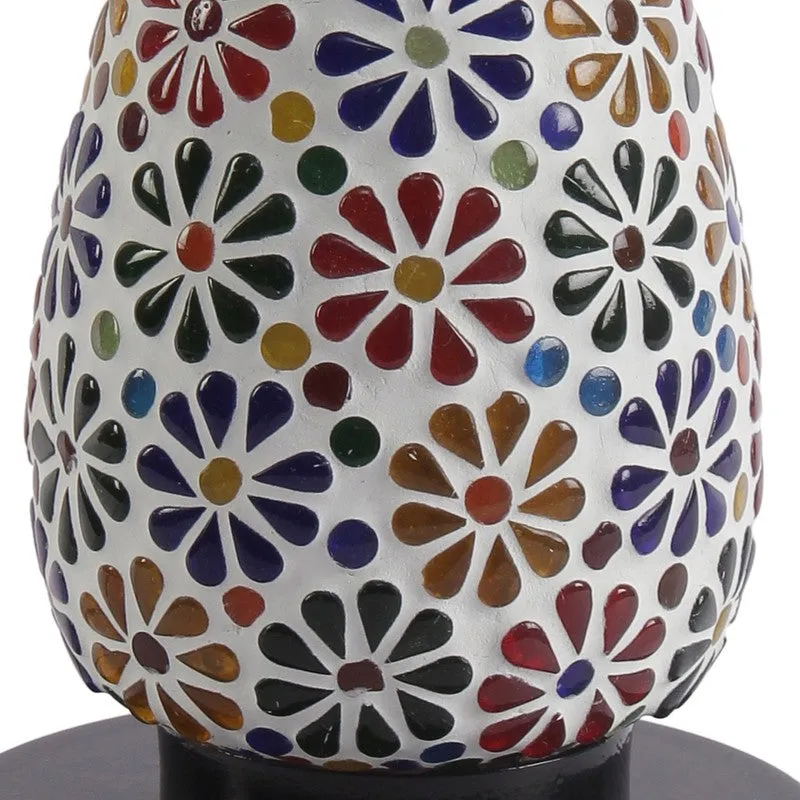 Vibrantray Mosaic Glass Table Lamp With Wooden Base - Multicolor media 7
