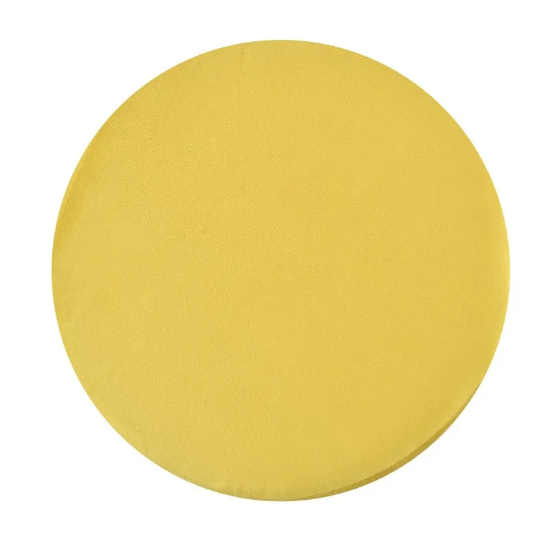 Classic Solid Velvet Ottoman - Yellow media 5