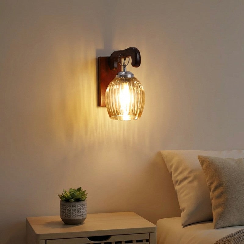 Vintage Glow Wavy Glass Wall Lamp
