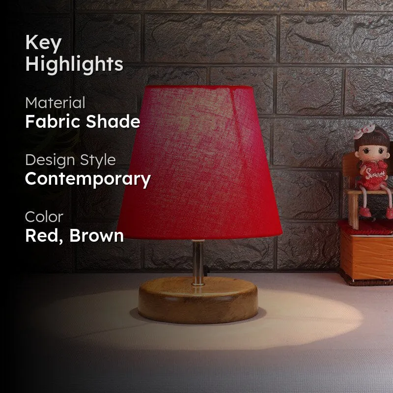 Petricho Fabric Table Lamp - Red,Brown media 2