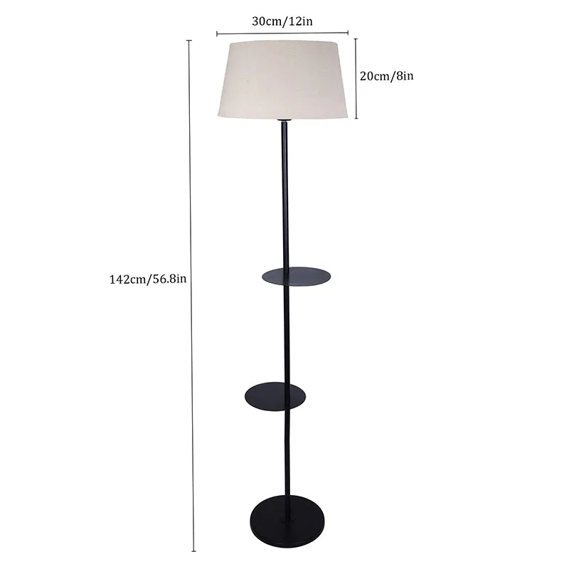 Elfin Floor Lamp With Shelf - Ivory media 6