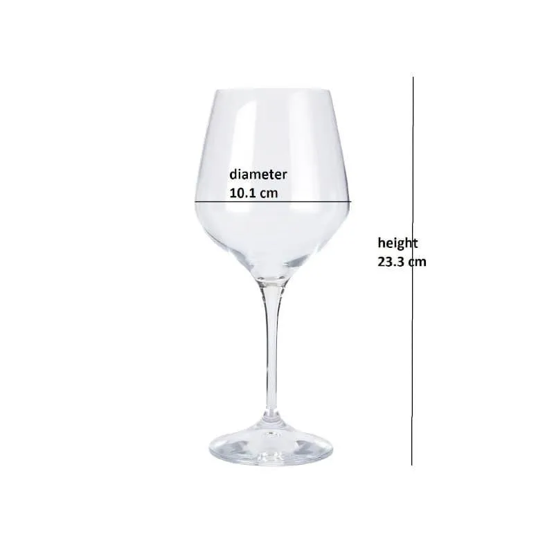 Nova Bohemia Crystal Red Wine Glasses (540 ML) - Set Of Six media 4
