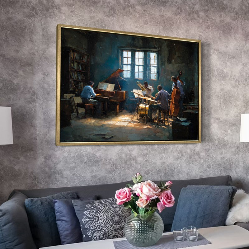 Rhythm Room Canvas Wall Painting With Frame media 6