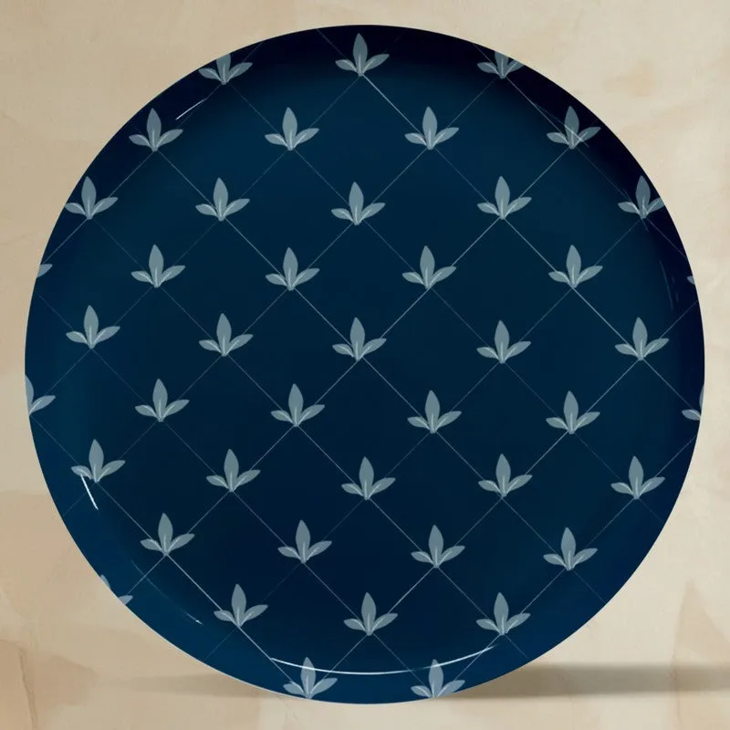 Indigo Crest Metal Wall Plates - Set Of Five media 5