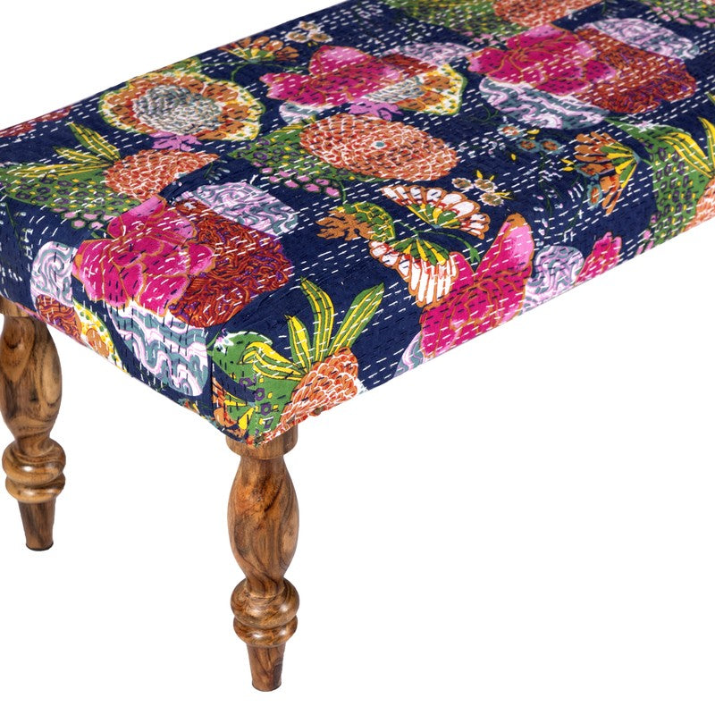 Azora Sheesham Wooden Bench - Blue media 7