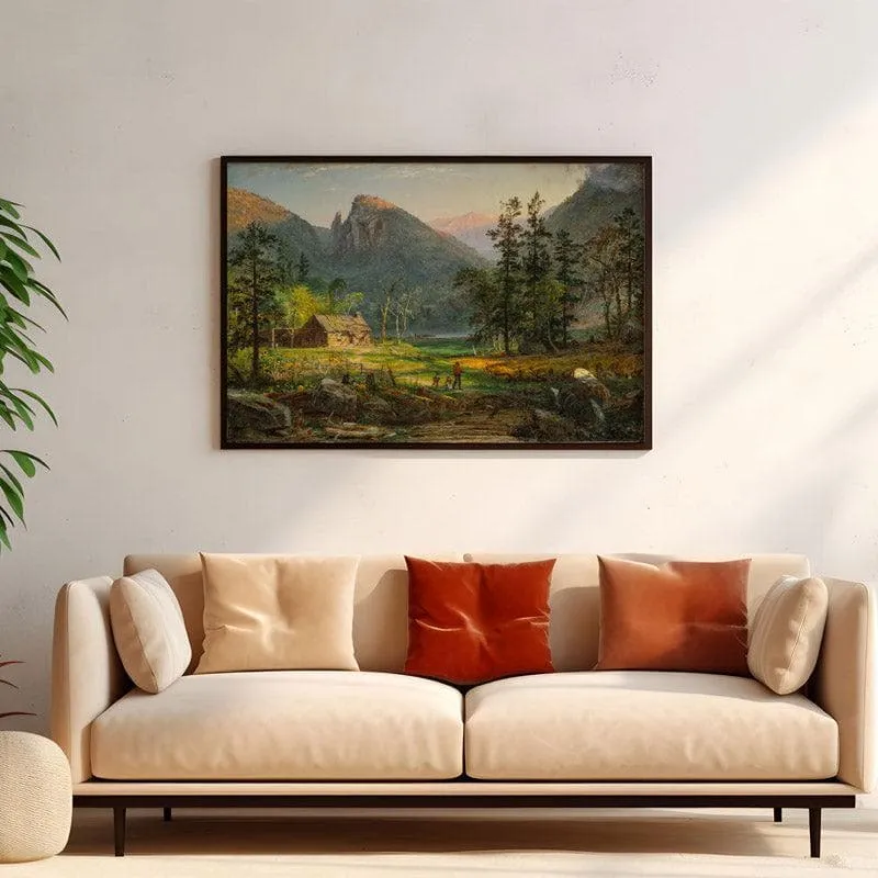 Pioneer's Home Eagle Cliff By Jasper Francis Cropsey - Black frame media 4
