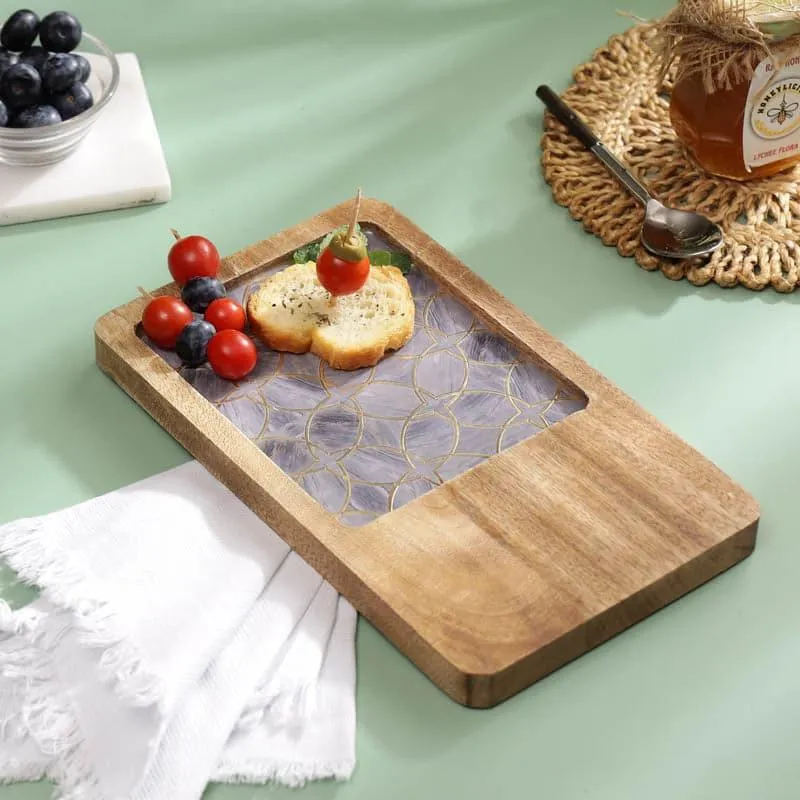 Chiva Gale Mangowood Wood Platter media 1