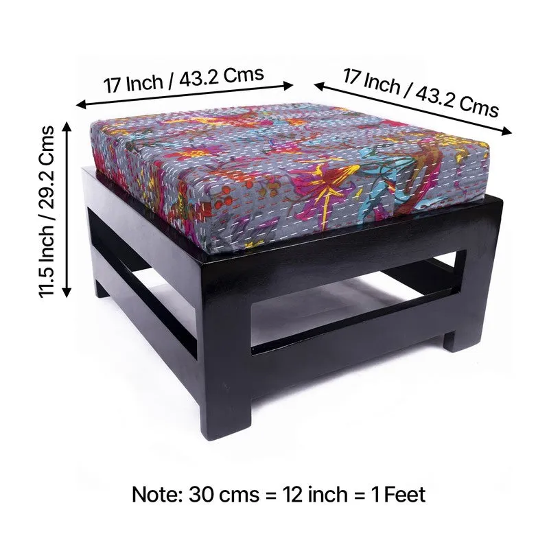 Mirox Sheesham Wooden Bench with Stool (Grey) - Two Piece Set media 10