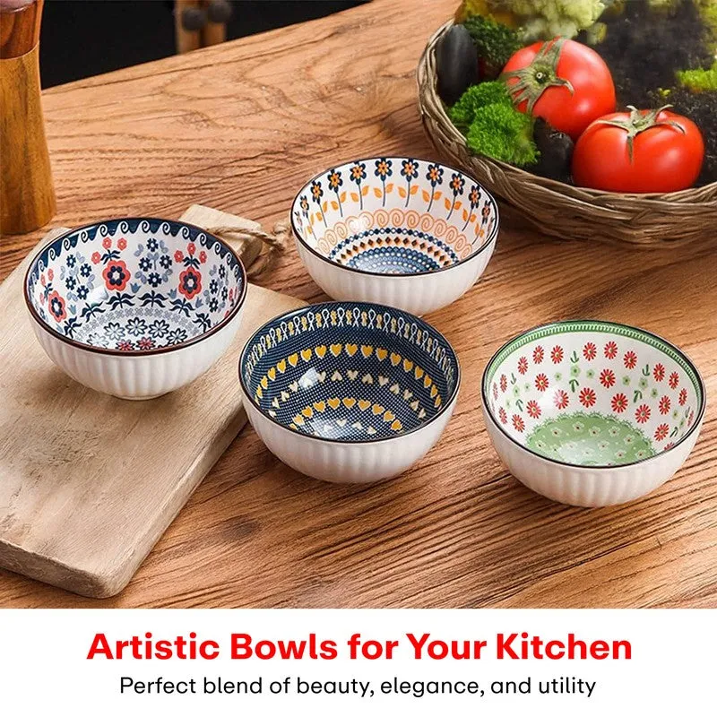 Rioware TableBloom Ceremic Snack Bowls (250 mL Each) - Set Of Four media 8