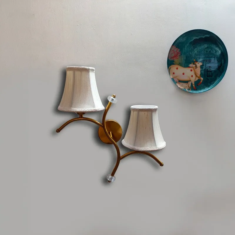 Aurelume Twin Cotton Wall Lamp - Beige media 3