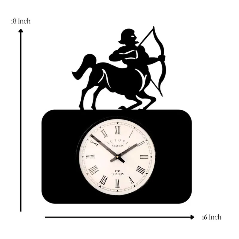Saggitarius Steel Analog Wall Clock - Black media 7