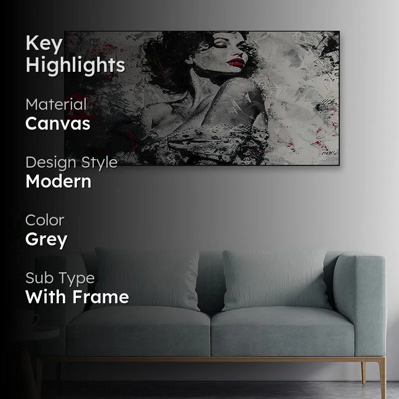 Monochrome Beauty Canvas Wall Painting media 2