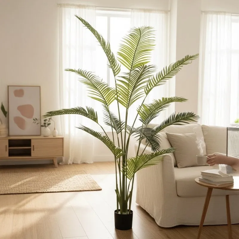 Palmora Faux Areca Palm Plant With Pot - 5.9 ft media 2