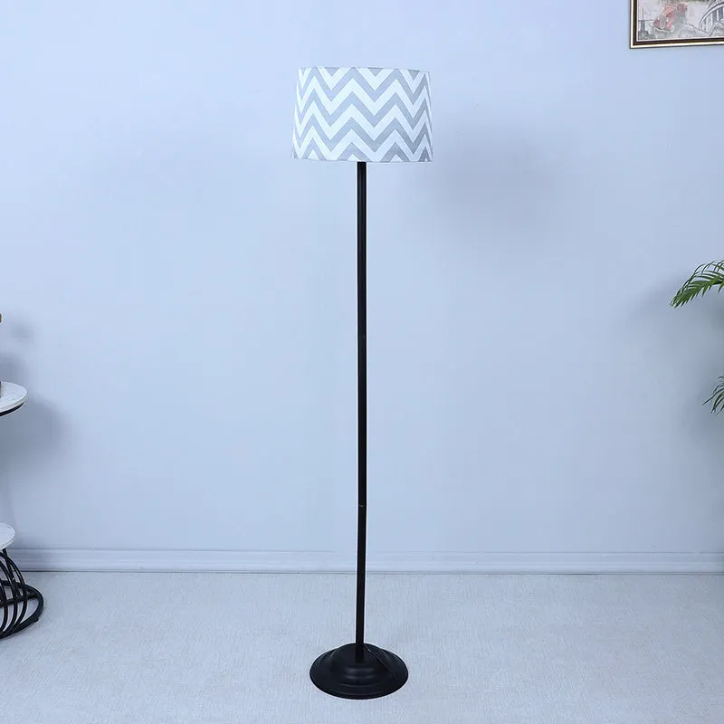 Chevron Light Printed Metal Floor Lamp media 3