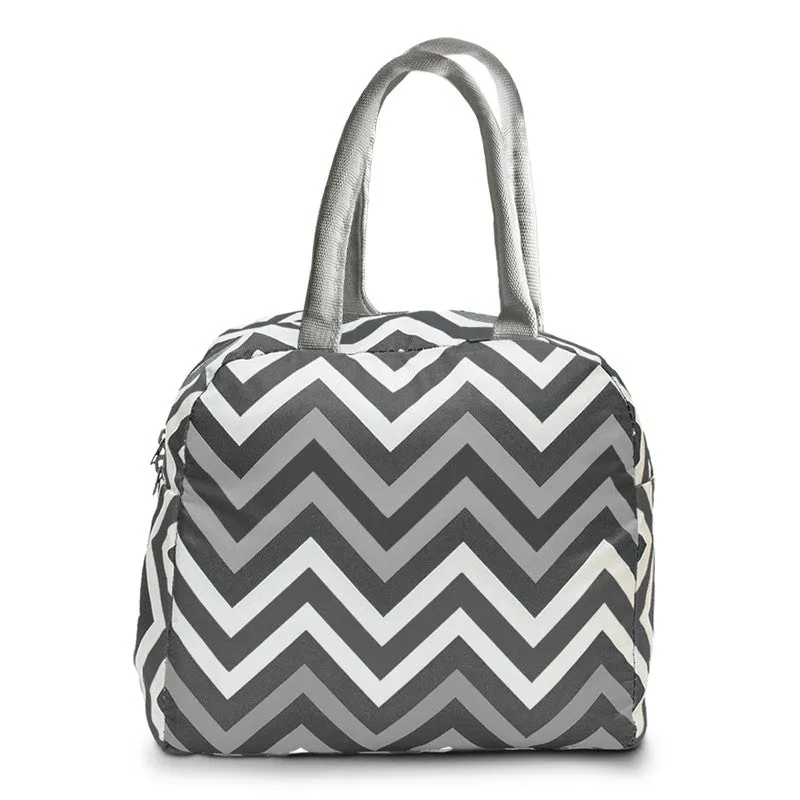 Hexiq Polyester Lunch Bag - Black & White media 3
