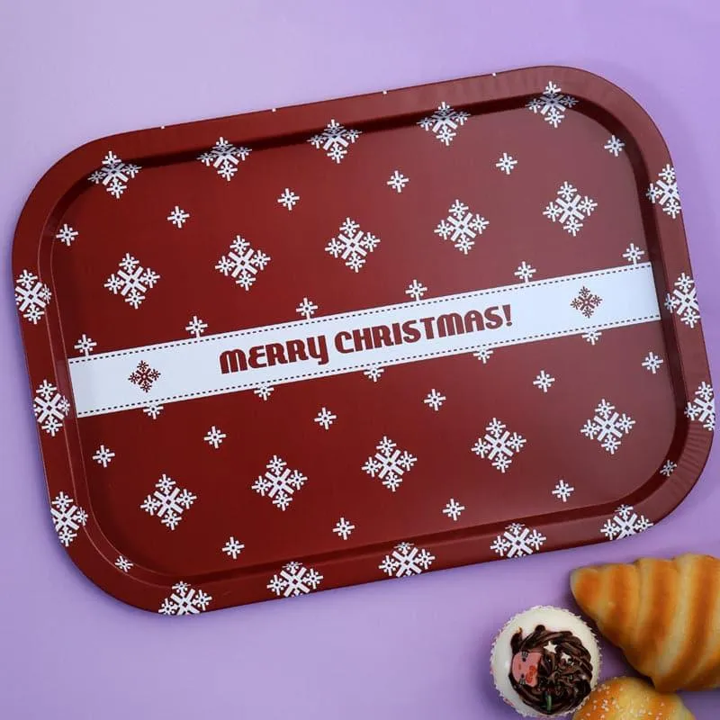 Snowflake Treat Serving Tray - Set Of Two media 1
