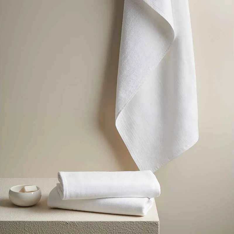 Zira Terry Towel Combo (White) - Four Piece Set media 3