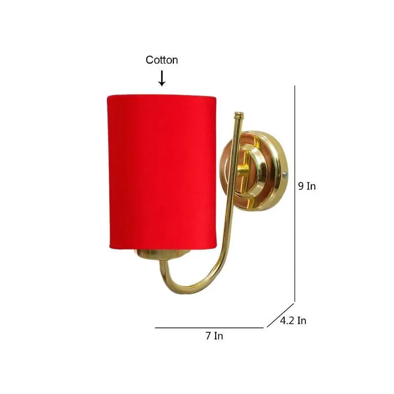 Galora Hepa Fabric & Metal Wall Lamp - Red media 5