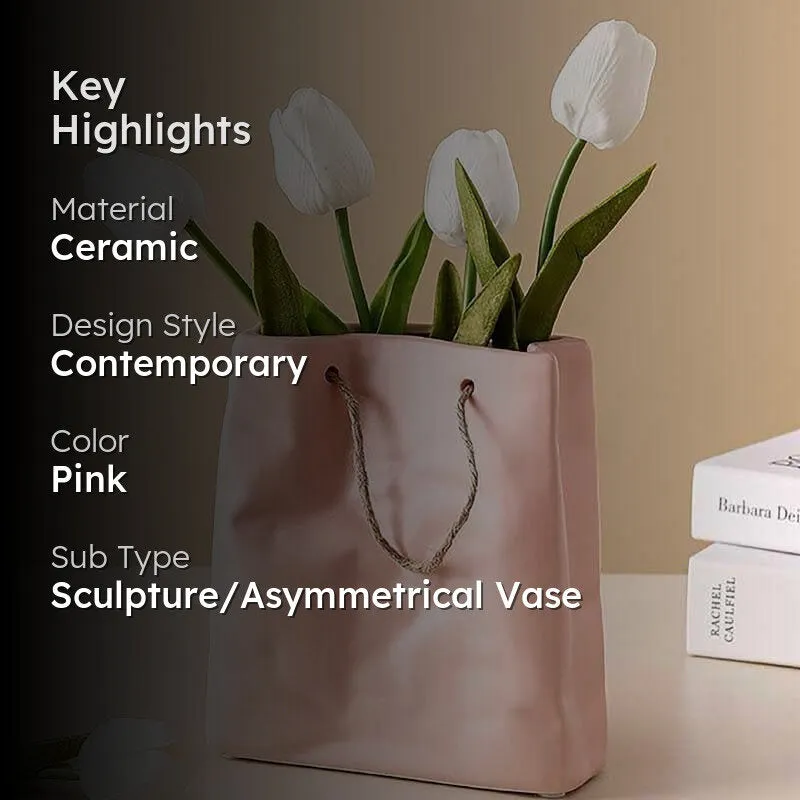 Whimsy Paperbag Vase - Pink media 2