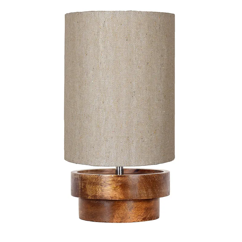 Oleda Carve Wooden Table Lamp - Beige,Brown media 3