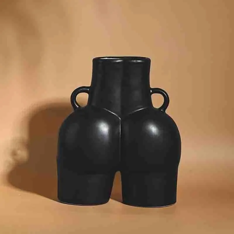 Greek Goddess Vase - Black media 4