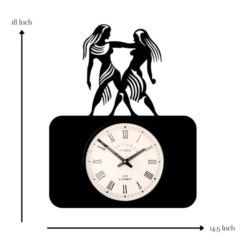Gemini Steel Analog Wall Clock - Black media 7