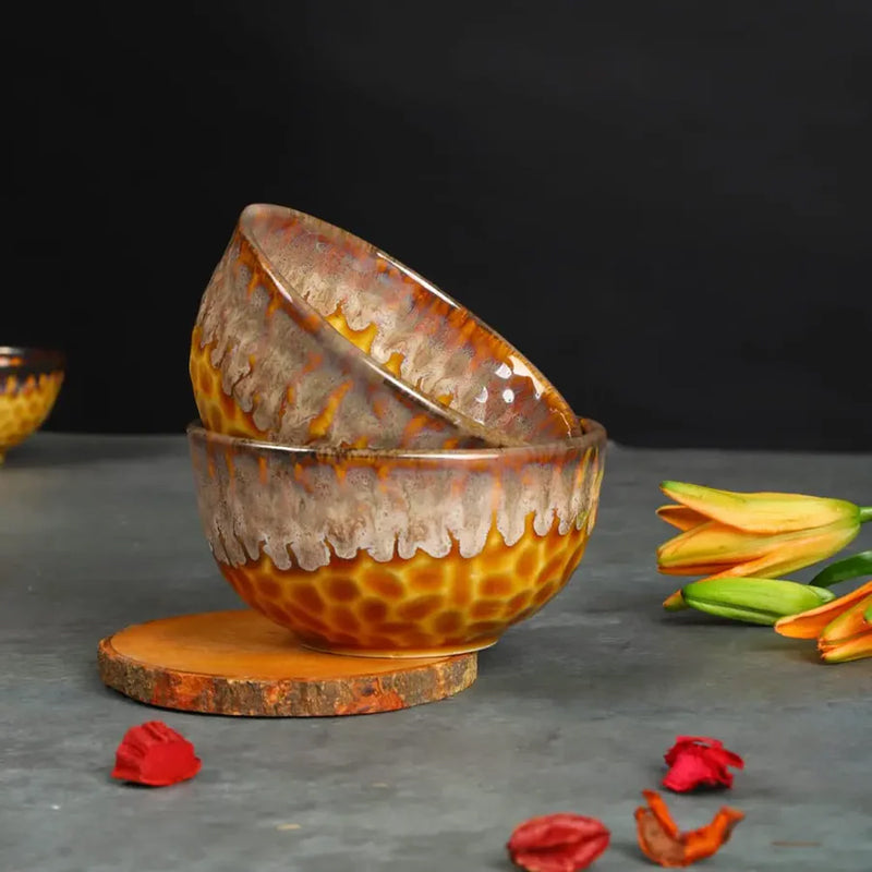 Bubbly Bliss Handmade Snack Bowl - 250 ML - Set of Two