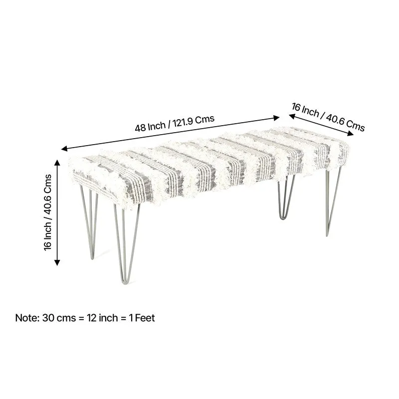 Bravio Sheesham Wooden Bench - Grey media 11