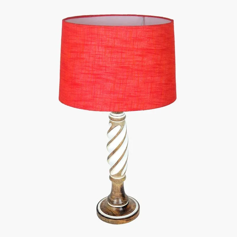 HaloLume Adaptive Wooden Table Lamp - Red,Brown media 4