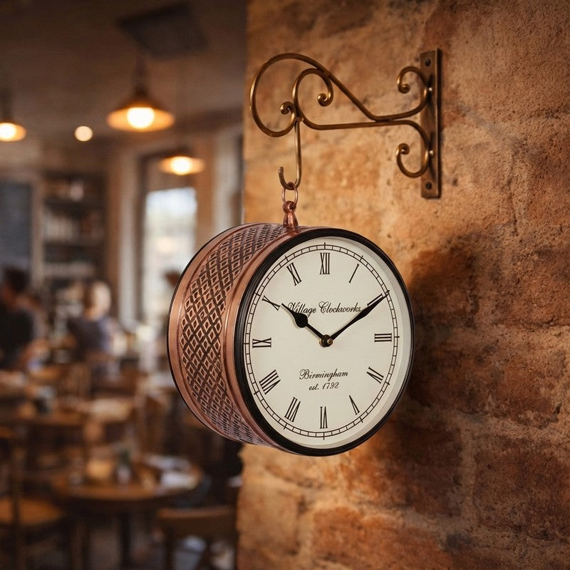 The Time Lord Wood Wall Clock - Copper media 4