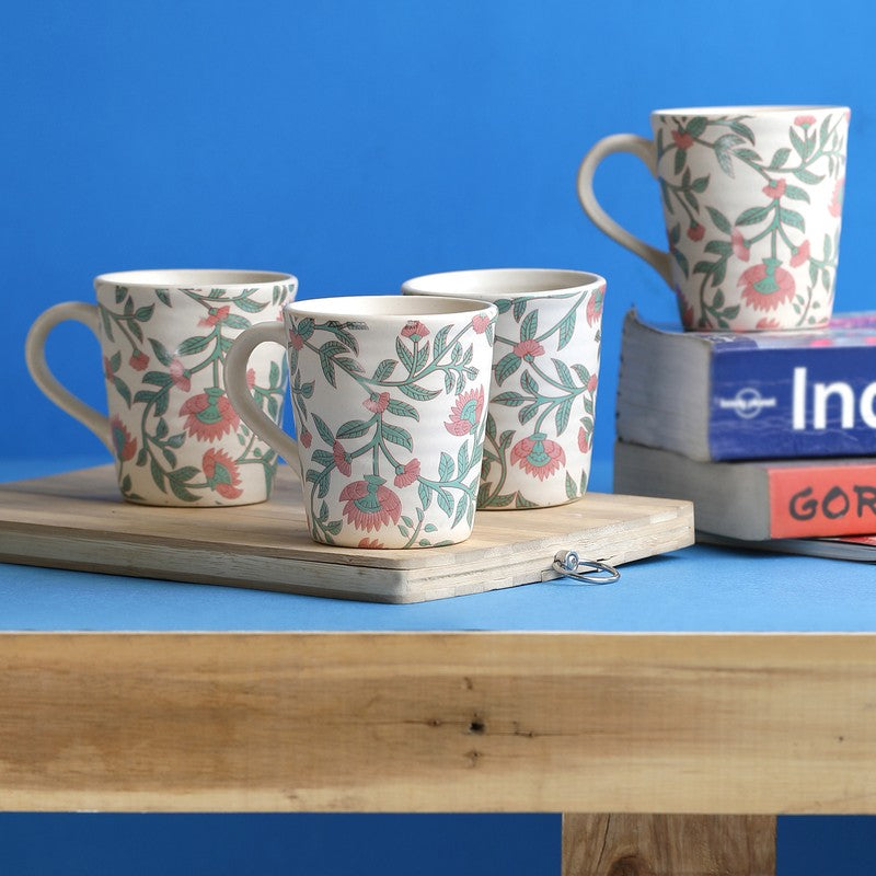 Gulmira Stoneware Coffee Mug (300 mL Each) - Set Of Four
