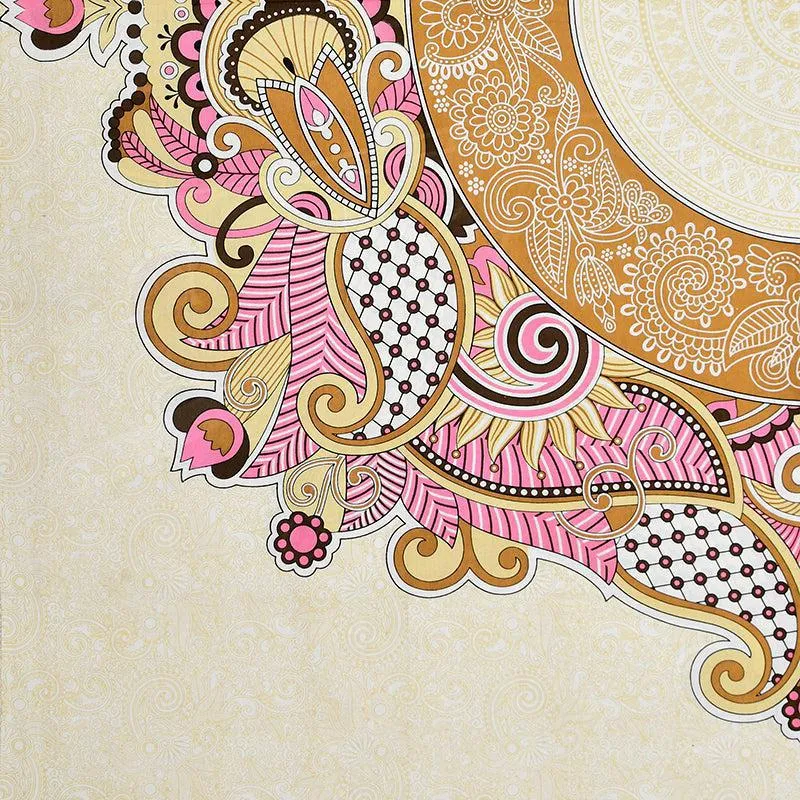 Padmini Pride Ethnic Cotton Bedsheet (Pink) - 140 TC media 6