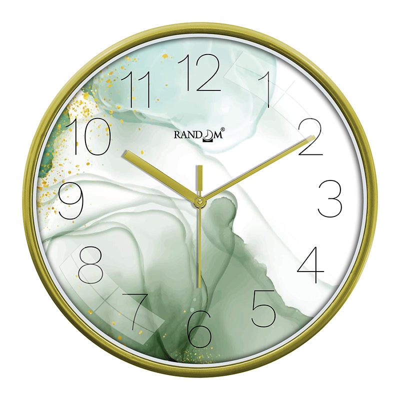 Sage Swirls Plastic Wall Clock media 5