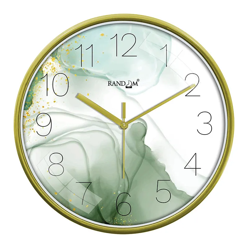 Sage Swirls Plastic Wall Clock media 5