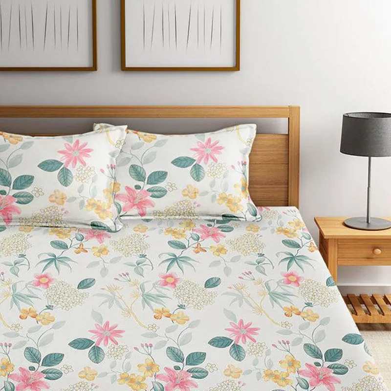 Avena Floral Cotton Bedsheet - 210 TC media 3