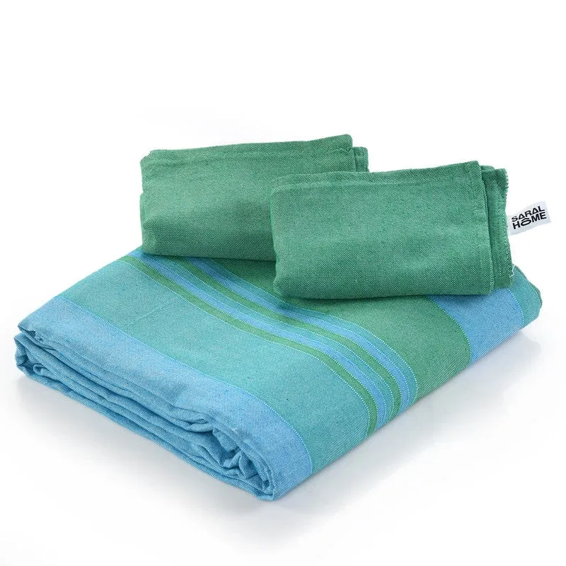 Parallel Peace Cotton Bedsheet (Green) - 220 TC media 5