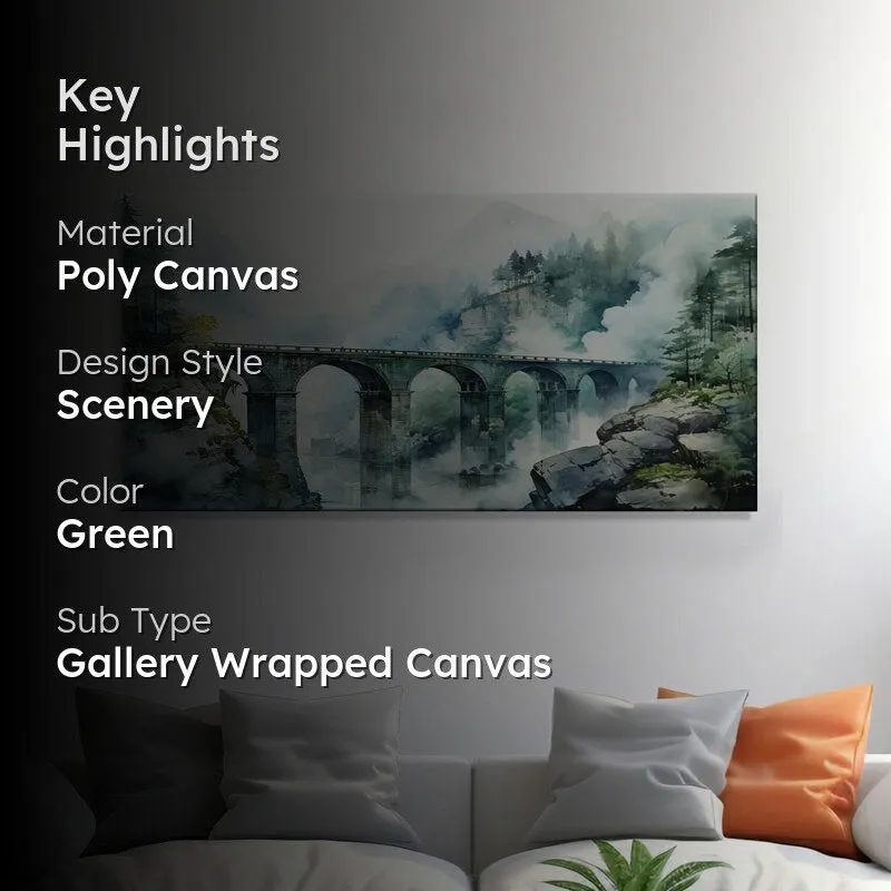 Mountain Bridge Poly Canvas Wall Painting media 2