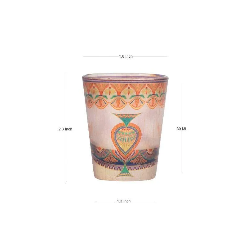 Ethnic Parade Frosted Shot Glass (30 ml) - Set Of Four media 3